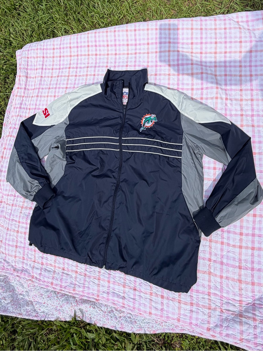 NFL Miami Dolphins Men’s Navy Windbreaker Jacket